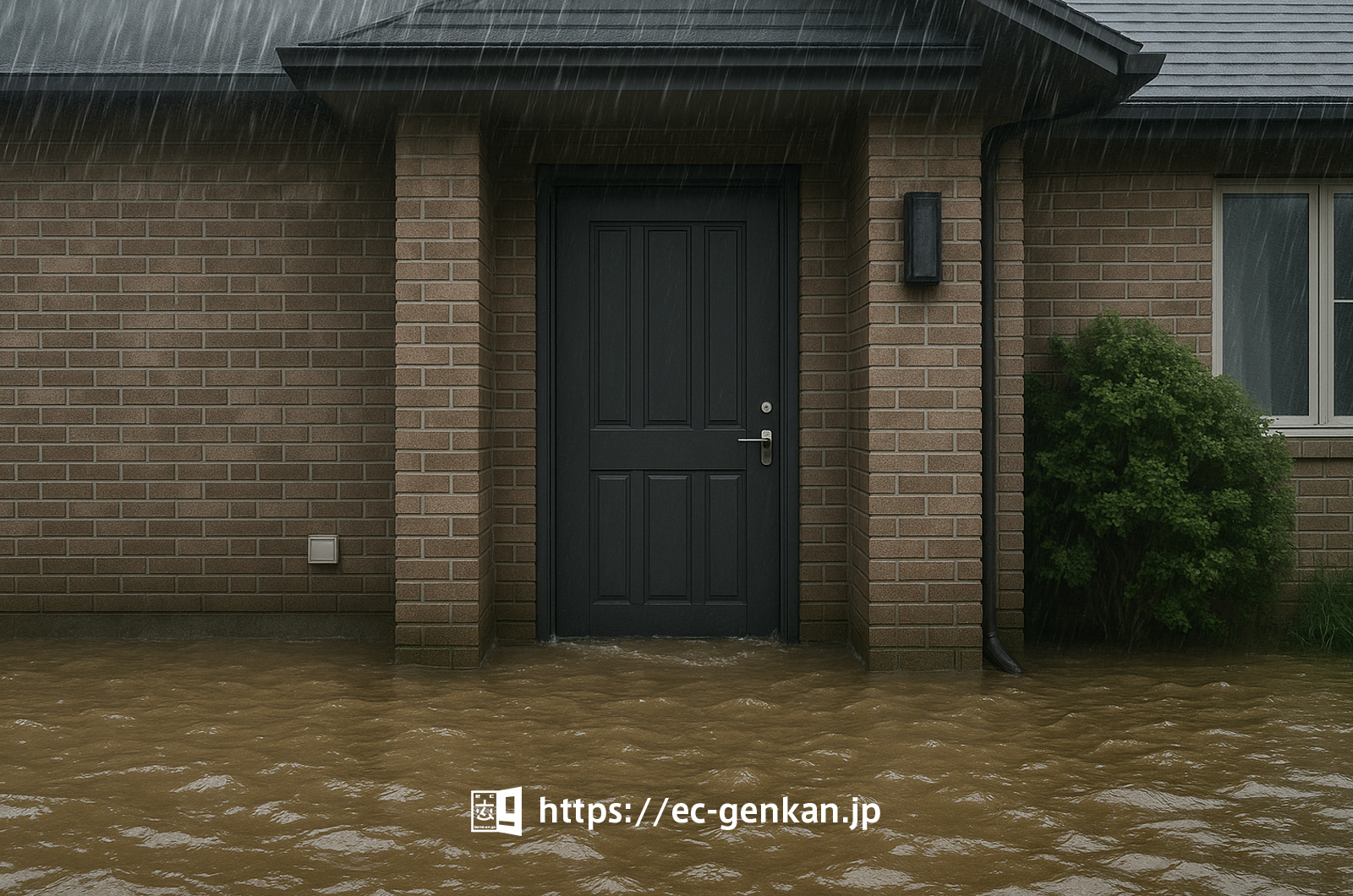 大雨・水害で玄関から浸水した